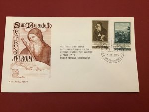 Vatican 1965 San Benedetto First Day Cover Postal Cover R42356 