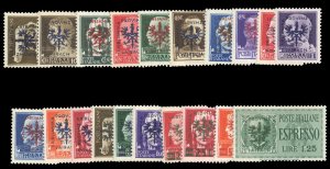 German WWII Occupation, Laibach #Mi. 1-20 Cat€400, 1944 5c-50L, complete se...