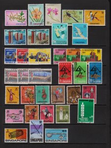 Singapore - 35 older stamps, cat. $ 68.25