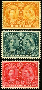 Canada Stamps # 51-3 MLH VF Scott Value $97.00