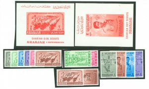 Sharjah & Dependencies #57-68A Mint (NH) Souvenir Sheet (Scouts)