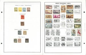 French Colonies & Offices Stamp Collection on 25 Harris Pages, 1880-1984 (RC)