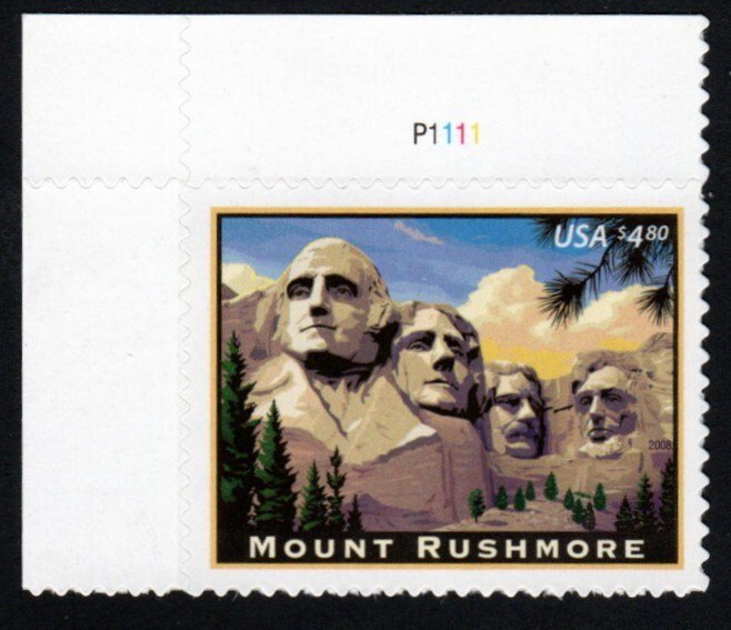 SC# 4268 - ($4.80) - American Landmarks - Mt. Rushmore - MNH Plate # Single