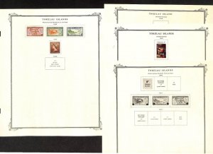 Tokelau Islands Stamp Collection on 4 Scott Specialty Pages, 1948-1973