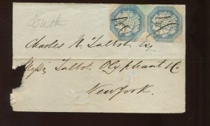 75L1 Hale & Co. Local Pair of Stamps On Cover Front to New York LV6585