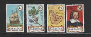 BARBADOS #428-431 1975 1ST SETTLEMENT 350TH ANNIV. MINT VF NH O.G