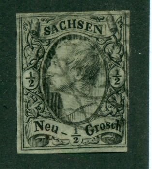 Saxony 1855 #9 U SCV (2024) = $8.00