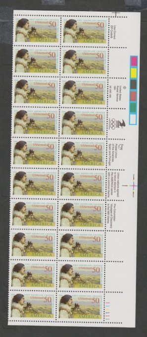 U.S. Scott Scott #C131 First Americans - Airmail Stamp - Mint NH Plate Block