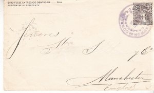 El Salvador  Postal Envelope 1897 Used  to  England