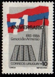 1986 Uruguay genocide of the armenian people 71st anniv.  #1214 ** MNH