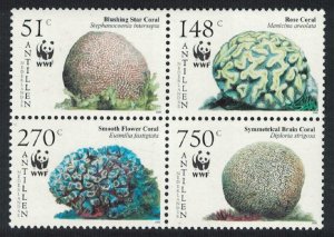 Neth. Antilles WWF Corals 4v 2005 MNH SC#1071 a-d SG#1705-1708 MI#1401-1404