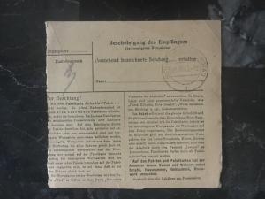 1943 Differdinge Germany KZ France Natzweiler Concentration Parcel Receipt Cover