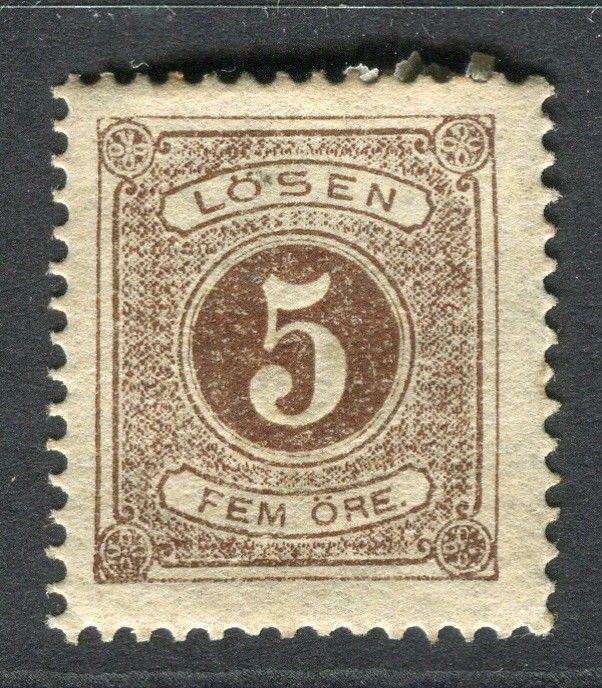 SWEDEN; 1874 early classic Postage Due issue Mint hinged 3ore. value