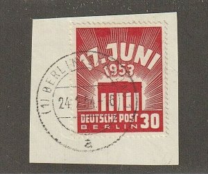 EDSROOM-7339 Germany Berlin  9N100 Used on Piece 2/24/1954 CV$35