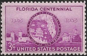 # 927 MINT NEVER HINGED FLORIDA STATE HOOD CENTENARY