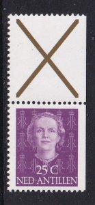 Netherlands Antilles #222a MNH 1979 Juliana 25c + brown cross from Booklet