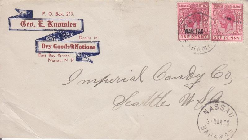 1920, Bahamas to Seattle, WA, See Remark  (22218)