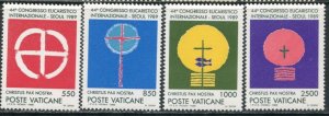 VATICAN Sc#838-841 1989 Eucharistic Congress Complete Set OG Mint NH