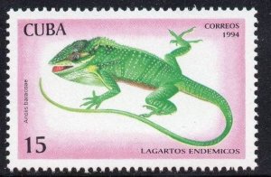 CUBA Sc# 3617 ENDEMIC LIZARDS reptiles 15c    1994  MNH