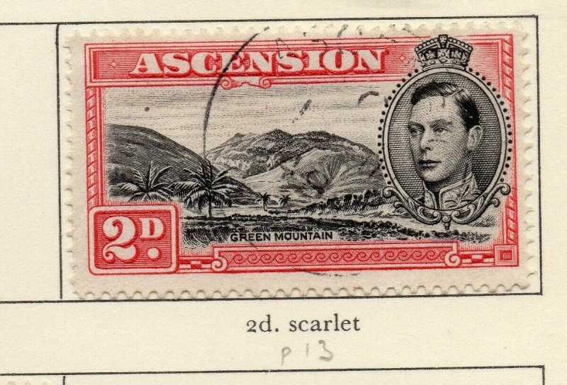 Ascension 1938-53 GVI Early Issue Fine Used 2d. NW-155617