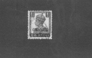 INDIA-GWALIOR  STATE 104 USED BIN$ 0.50