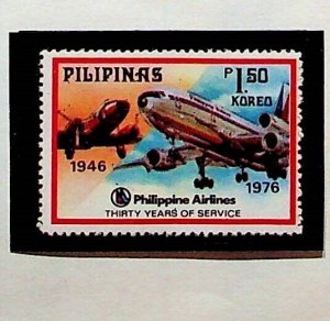 PHILIPPINES Sc 1287-88 NH ISSUE OF 1976 - AVIATION