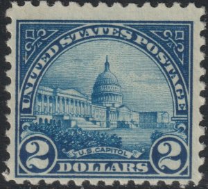 Sc# 572 U.S 1923 U.S Capitol Building $2.00 MNH p.11 unwmk issue CV $120.00