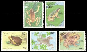 Laos 1993 FROGS Scott #1113-1117 Mint Never Hinged