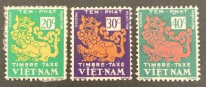 Vietnam(South) 1952 #j2-4, Temple Lion, Unused/MH.