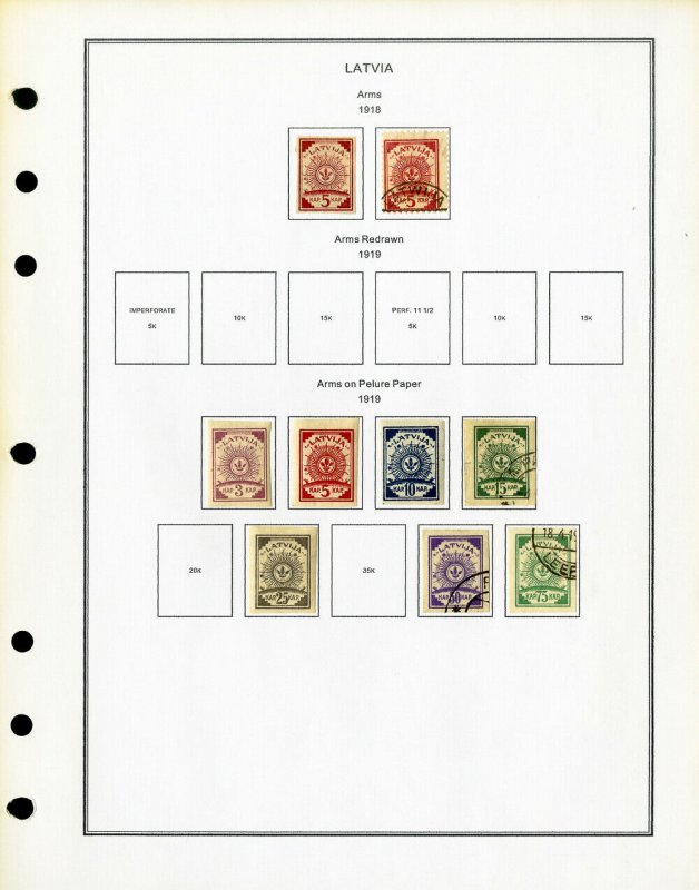 Latvia Clean Mint & Used 1918 to 2000 Rare Stamp Collection