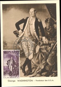 George Washington Monaco postcard FDC !4