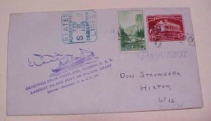 US PAQUEBOT UNLISTED USS GEN. SHERMAN 1935 CACHETED