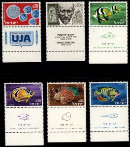 ISRAEL 1962  #229-234 MNH VF w/TAB MV: $1.20