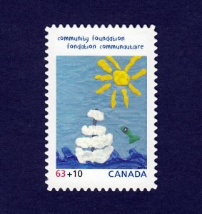 DIE CUT = COMMUNITY FOUNDATION = BoB =  stamp from BKLT  Canada  2013 B20i MNH