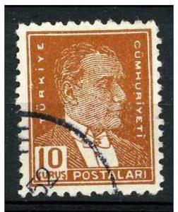 Turkey 1950 - Scott 1026 used - 10k, Ataturk type of 1931 