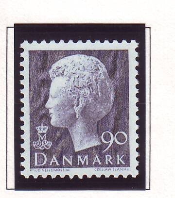 Denmark Sc 630 1979 90 ore slate Queeen Margrethe stamp mint NH