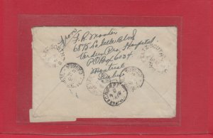 1941 Registered cover to Nova Scotia from Montreal several backstamps Canada