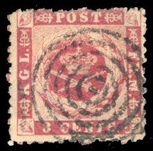 United States Possessions, Danish West Indies #3 Cat$320, 1873 3c rose, used,...