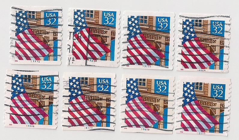 #2913 & 2915A different plate numbers all VF!+ nice grouping