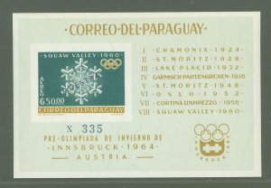 Paraguay #759A Mint (NH) Souvenir Sheet (Olympics)