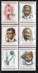 Mauritius 1969 Mohandas K Gandhi Sc 357-362 MNH/MLH A870