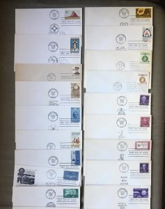 US FDCs Collection 1959-67 - 130+ different.