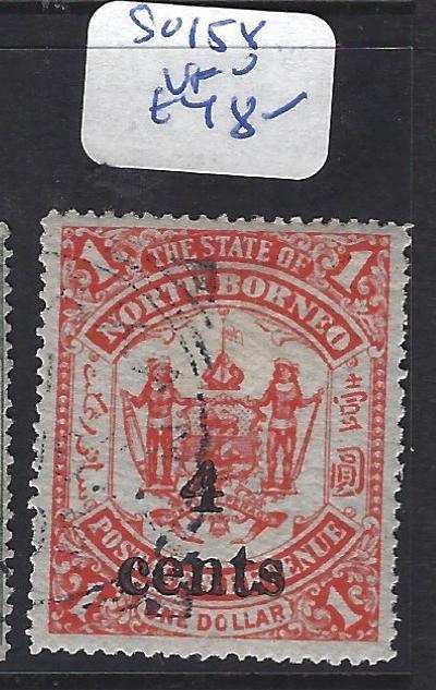 NORTH BORNEO (P2609B)  4C/$1.00    ARMS LION SG 155     VFU