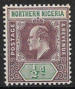 NORTHERN NIGERIA SG20 1905 ½d DULL PURPLE & GREEN MTD MINT