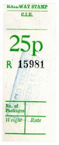 (I.B) Ireland Railways : Córas Iompair Éireann - Parcel 25p