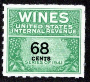 Scott RE193, 68c, MNH, NGAI, VF, Fresh, Type of 1942-49, USA Wine Revenue Stamp