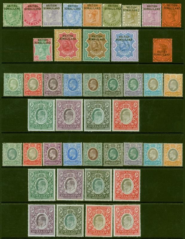 Somaliland QV - KGVI guter Zustand postfrisch/ MNH Briefmarken Sammlung Schöne