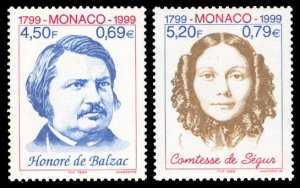 Monaco 1999 Scott #2129-2130 Mint Never Hinged