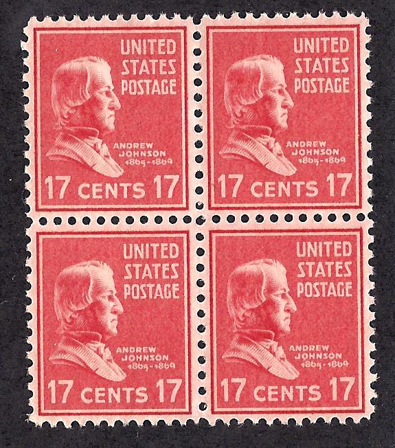 822 Mint,OG,NH... Block of 4... SCV $4.00