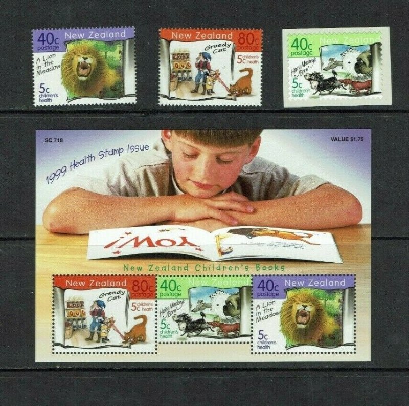 New Zealand: 1999, Children's Health, Books, set + Miniature sheet, MLH